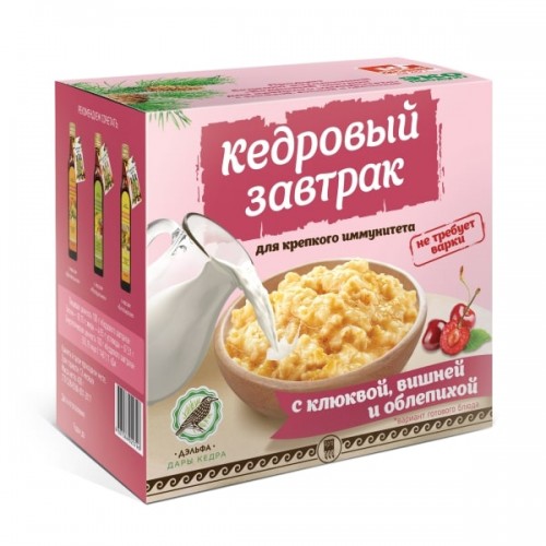 Купить Завтрак кедровый для крепкого иммунитета с клюквой, вишней и облепихой  г. Серпухов  